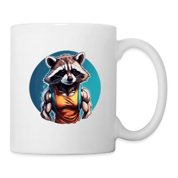 Bodybuilder / Sports / Fitness / Raton laveur / Muscles - Mug blanc - blanc - Droite