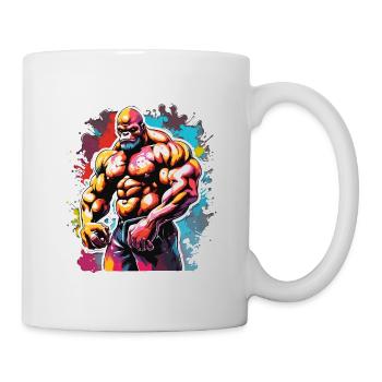Bodybuilder / Sports / Fitness / Monkey / Muscles - Mug - white - Right
