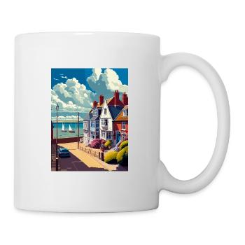 Whitstable Angleterre Kent Vintage voyage affiche WPA - Mug blanc - blanc - Droite