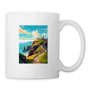 Tintagel Castle England Vintage Travel Poster WPA - Mug - white - Right