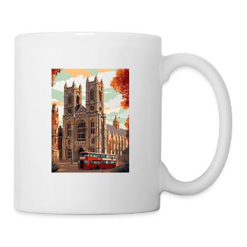 Westminster Abbey London Vintage Reiseposter WPA - Tasse - Weiß - Rechts