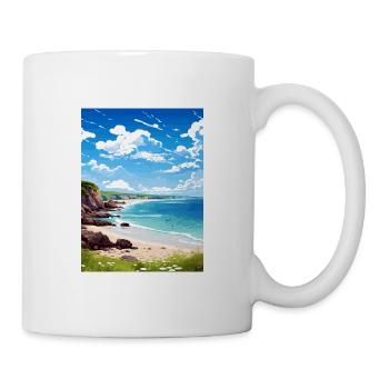 Trevaunance Cove Cornwall Affiche de voyage Vintage - Mug blanc - blanc - Droite