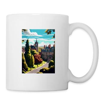 Halifax England Yorkshire Vintage Reiseposter - Tasse - Weiß - Rechts