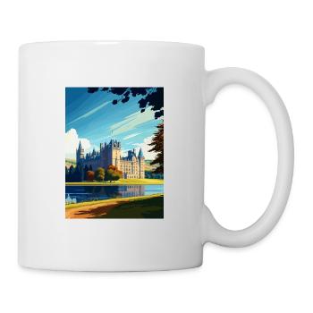Inveraray Castle Scotland Vintage Travel Poster - Mug - white - Right
