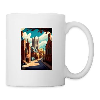 Richmond England Yorkshire Vintage Reiseposter - Tasse - Weiß - Rechts