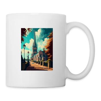 Salisbury England Souvenir Vintage Travel Poster - Mug - white - Right