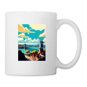 Bristol England Bridge Vintage Travel Poster WPA - Mug - white - Right