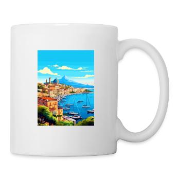 Naples Italie Décoration Vintage Voyage Affiche WPA - Mug blanc - blanc - Droite