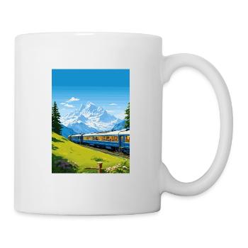 Orient Express Europa Deko Vintage Reiseposter - Tasse - Weiß - Rechts