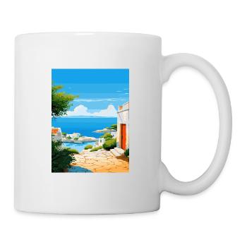 Apulien Italien Vintage Reiseposter WPA Souvenir - Tasse - Weiß - Rechts