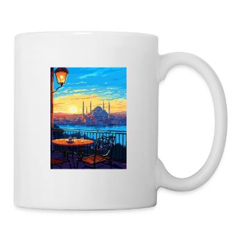 Istanbul Decoration Turkey Vintage Travel Poster - Mug - white - Right
