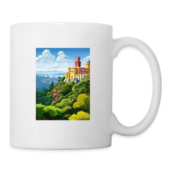 Sintra Portugal Vintage voyage affiche WPA Souvenir - Mug blanc - blanc - Droite