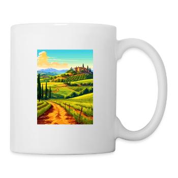 Toscane Italie Décoration Vintage Voyage Affiche WPA - Mug blanc - blanc - Droite
