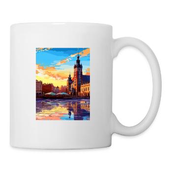 Cracovie Pologne Vintage voyage affiche WPA Souvenir - Mug blanc - blanc - Droite