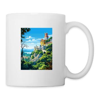 Sintra Portugal Vintage voyage affiche WPA Souvenir - Mug blanc - blanc - Droite