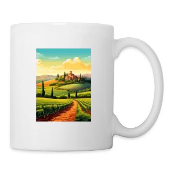 Toscane Italie Décoration Vintage Voyage Affiche WPA - Mug blanc - blanc - Droite