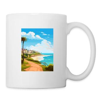 Estoril Portugal Vintage voyage affiche Souvenir - Mug blanc - blanc - Droite
