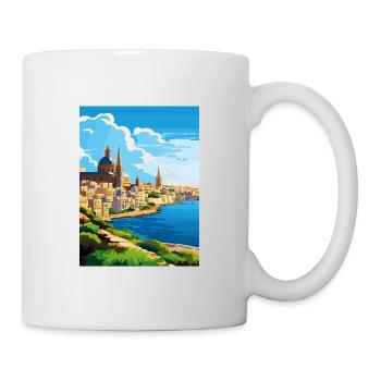 Malta Vintage Travel Poster WPA Souvenir - Mug - white - Right