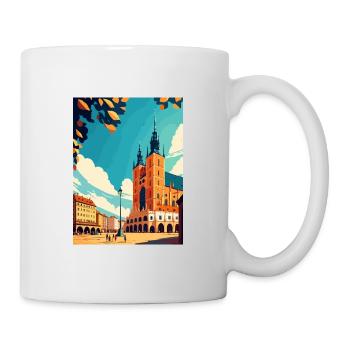 Cracovie Pologne Vintage voyage affiche WPA Souvenir - Mug blanc - blanc - Droite