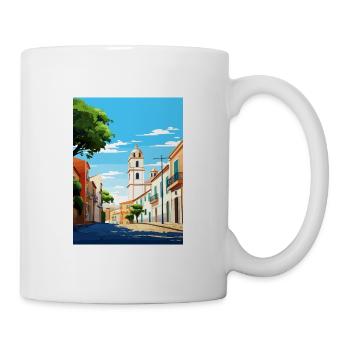Faro Portugal Vintage voyage affiche WPA Souvenir - Mug blanc - blanc - Droite