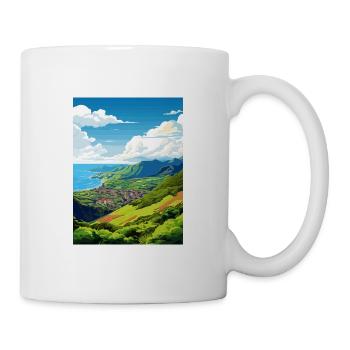 Madeira Portugal Vintage Reiseposter Souvenir - Tasse - Weiß - Rechts