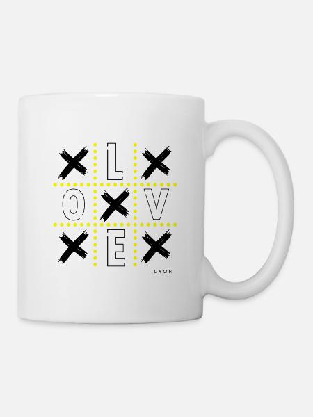 love Black yellow - Mug blanc - blanc