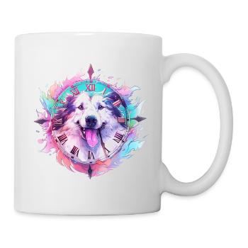 Le chien bleu et violet - Mug blanc - blanc - Droite