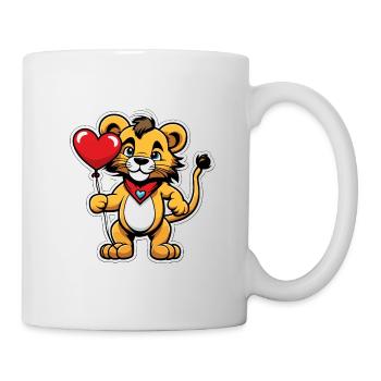 Lion Heart - Valentine's Day - Mug - white - Right