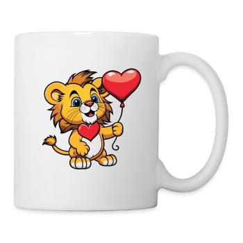 Lion Heart - Valentine's Day - Mug - white - Right