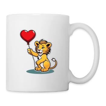 Lion Heart - Valentine's Day - Mug - white - Right
