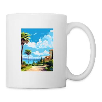 Alcudia Espagne Vintage voyage affiche WPA Souvenir - Mug blanc - blanc - Droite
