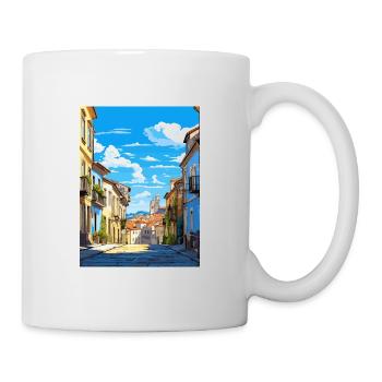 Braga Portugal Vintage voyage affiche WPA Souvenir - Mug blanc - blanc - Droite