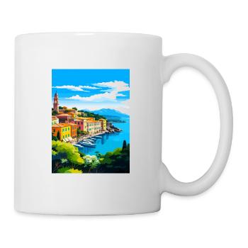 Portofino Italy Vintage Travel Poster WPA Souvenir - Mug - white - Right
