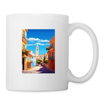 Cascais Portugal Vintage Travel Poster Souvenir - Mug - white - Right