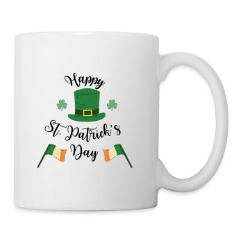 Happy St. Patrick's Day - Tasse - Weiß - Rechts
