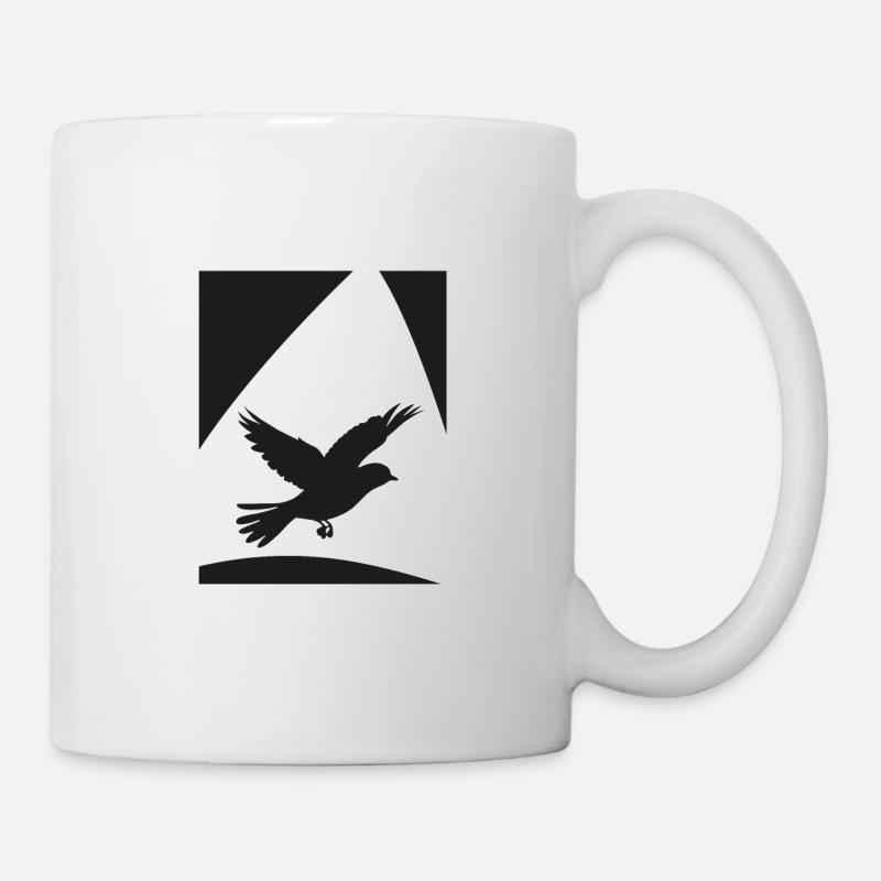 Vogelschwarm Vogel Tier - Tasse - Weiß