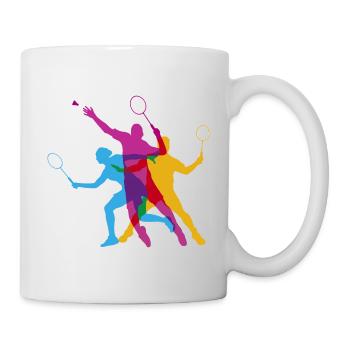 Badminton Silhouette - Mug blanc - blanc - Droite