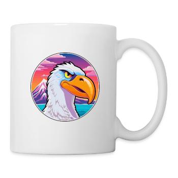 Albatross Watercolor Cartoon Kawaii Pet Animal Col - Mug - white - Right