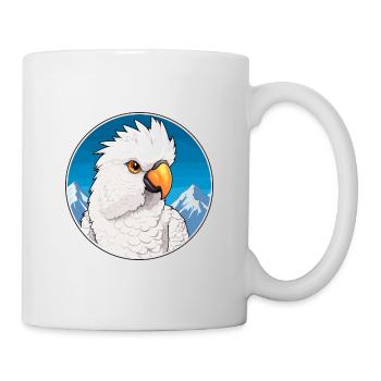 Cacatoès aquarelle dessin animé kawaii animal de compagnie animal Colo - Mug blanc - blanc - Droite