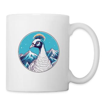 Paon Aquarelle Dessin Animé Kawaii Animal De Compagnie Animal Couleur - Mug blanc - blanc - Droite