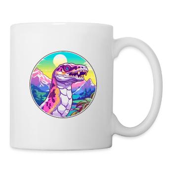 Anaconda Watercolor Cartoon Kawaii Pet Animal Colo - Mug - white - Right