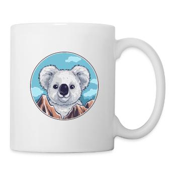 Koala Watercolor Cartoon Kawaii Pet Animal Colorfu - Mug - white - Right