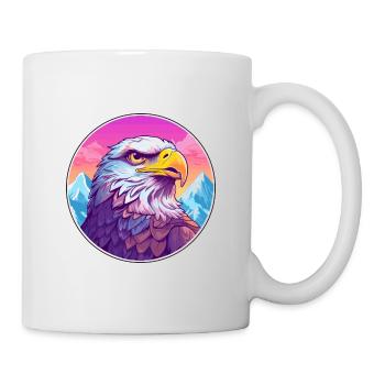 Faucon Aquarelle Dessin Animé Kawaii Animal De Compagnie Colorf - Mug blanc - blanc - Droite
