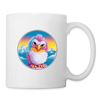Chicken Watercolor Cartoon Kawaii Pet Animal Color - Mug - white - Right