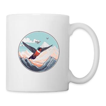 Colibri Aquarelle Dessin Animé Kawaii Animal De Compagnie C - Mug blanc - blanc - Droite