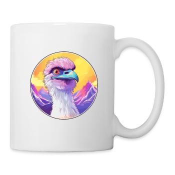 Emu Watercolor Cartoon Kawaii Pet Animal Colorful - Mug - white - Right
