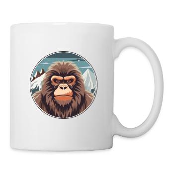 Babouin Aquarelle Dessin Animé Kawaii Animal De Compagnie Colorf - Mug blanc - blanc - Droite