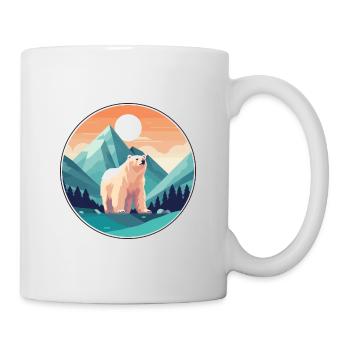 Bär Aquarell Karikatur Kawaii Haustier Tier Bunt - Tasse - Weiß - Rechts