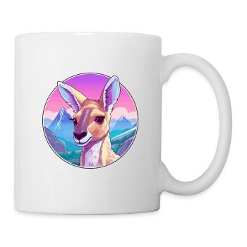 Kangourou Aquarelle Dessin Animé Kawaii Animal Animal Colo - Mug blanc - blanc - Droite