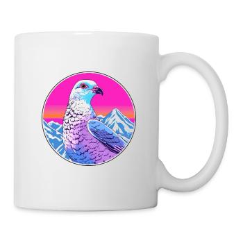 Pigeon Aquarelle Dessin Animé Kawaii Animal De Compagnie Colorf - Mug blanc - blanc - Droite
